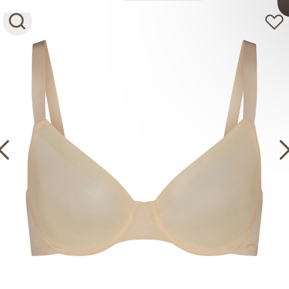 NWT SKIMS No Show Unlined Demi Bra in Sand Sz‎ 32B